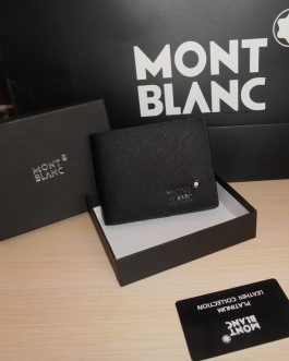 MONT BLANC MEN'S Leather WALLET for a gift, skin