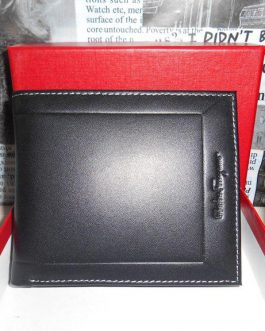 Original black MEN'S WALLET by Salvatore Ferragamo, skin, Italy