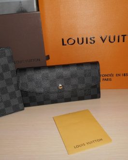 LOUIS VUITTON zestaw Portfel+wizytownik na prezent, skóra