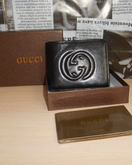 GUCCI Оryginalny PORTFEL MĘSKI, skóra, Włochy