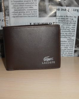 Men's Lacoste leather wallet leather, France