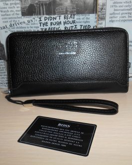 HUGO BOSS MEN'S WALLET LARGE clutch bag Organizer leather