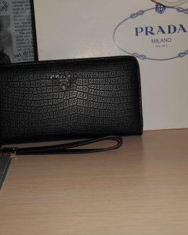 PORTFEL DUŻY Organizer Saszetka Pakowny Prada, skóra