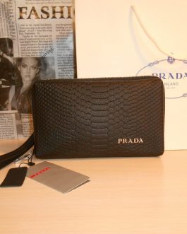 PRADA PORTFEL Torebka, Saszetka, skóra, Włochy