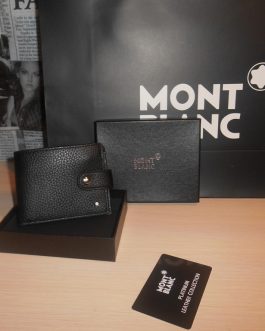 MONT BLANC MEN'S Leather WALLET for a gift, skin