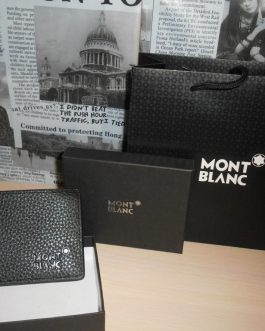 MONT BLANC MEN'S Leather WALLET for a gift, skin