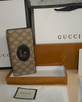 GUCCI DUŻY oryginalny PORTFEL MĘSKI, skóra, Włochy