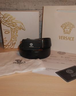 Versace pasek firmowy, skóra naturalna, Włochy