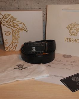 Versace pasek firmowy, skóra naturalna, Włochy