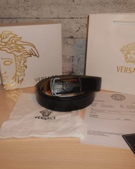 Versace pasek firmowy, skóra naturalna, Włochy