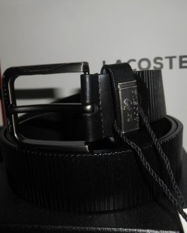 Lacoste Men's brand belt, natural leather, France