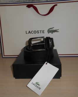 Lacoste Men's brand belt, natural leather, France