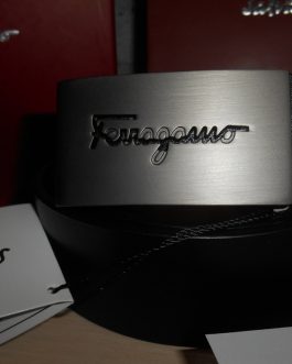 Salvatore Ferragamo pasek firmowy, skóra naturalna, Włochy