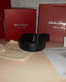 Salvatore Ferragamo pasek firmowy, skóra naturalna, Włochy