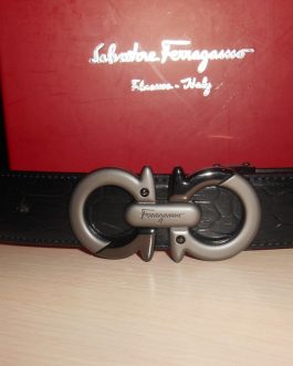 Salvatore Ferragamo pasek firmowy, skóra naturalna, Włochy