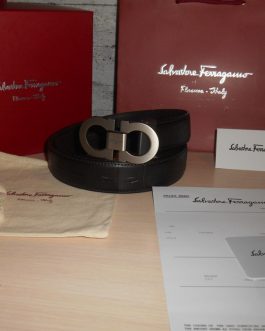 Salvatore Ferragamo pasek firmowy, skóra naturalna, Włochy