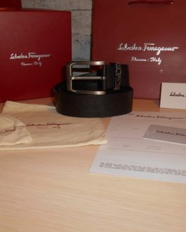 Salvatore Ferragamo pasek firmowy, skóra naturalna, Włochy