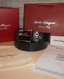 Salvatore Ferragamo pasek firmowy, skóra naturalna, Włochy