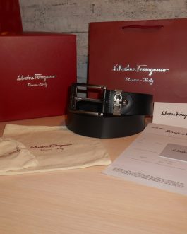 Salvatore Ferragamo pasek firmowy, skóra naturalna, Włochy