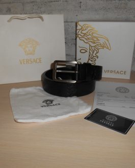 Versace pasek firmowy, skóra naturalna, Włochy