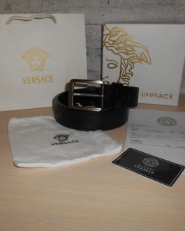 Versace pasek firmowy, skóra naturalna, Włochy