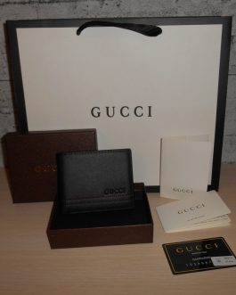 GUCCI ORIGINAL BLACK MEN'S WALLET leather, Italy