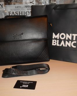 Męska torba torebka teczka aktówka Mont Blanc, skóra, Niemcy