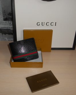 GUCCI Оryginalny PORTFEL MĘSKI, skóra, Włochy