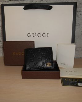 GUCCI Оryginalny PORTFEL MĘSKI, skóra, Włochy