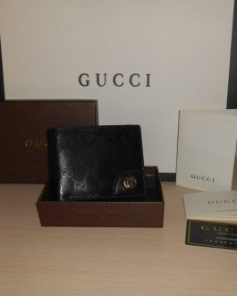 GUCCI Оryginalny PORTFEL MĘSKI, skóra, Włochy