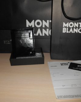 MONT BLANC MEN'S Leather WALLET for a gift, skin