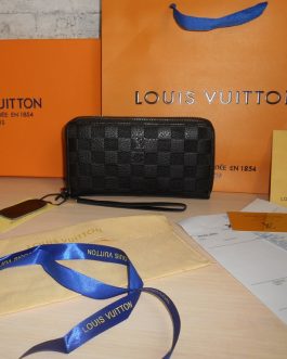 Portfel torebka Saszetka organiser 2 zamek Louis Vuitton, skóra