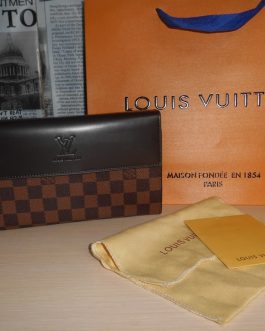 Portfel torebka Saszetka organiser 2 zamek Louis Vuitton, skóra