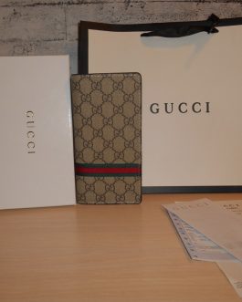 GUCCI DUŻY oryginalny PORTFEL MĘSKI, skóra, Włochy