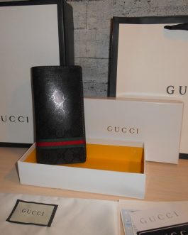 GUCCI DUŻY oryginalny PORTFEL MĘSKI, skóra, Włochy