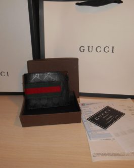 GUCCI Оryginalny PORTFEL MĘSKI, skóra, Włochy