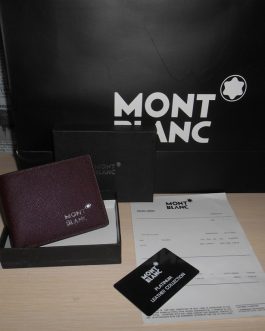 MONT BLANC MEN'S Leather WALLET for a gift, skin