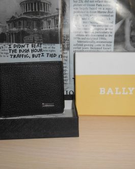 Original black BALL MEN WALLET, skin, Italy