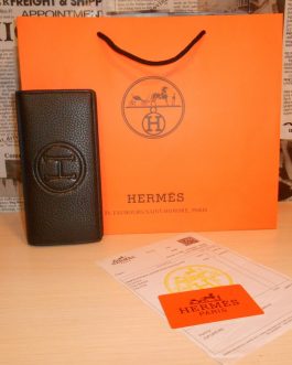 Hermes Duży PORTFEL MĘSKI na prezent, skóra Francja
