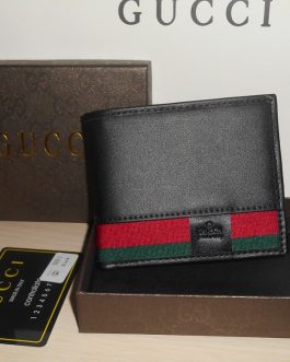 GUCCI ORIGINAL BLACK MEN'S WALLET leather, Italy