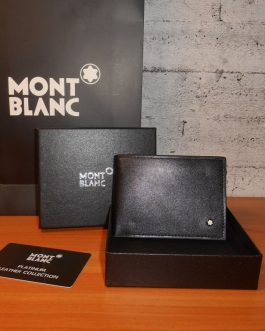 MONT BLANC MEN'S Leather WALLET for a gift, skin