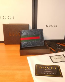 GUCCI Оryginalny PORTFEL MĘSKI, skóra, Włochy