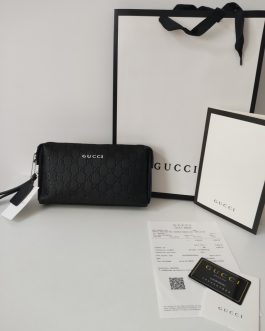 PORTFEL DUŻY MĘSKI Organizer Saszetka Torebka Gucci, skóra