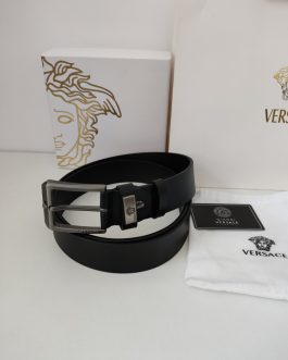 Versace pasek firmowy, skóra naturalna, Włochy