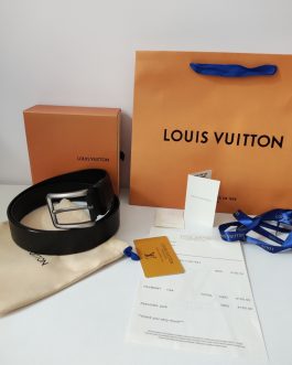 Louis Vuitton women's men's brand belt, natural leather, France