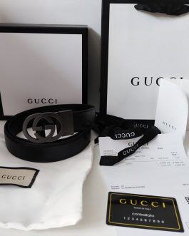 Gucci pasek firmowy męski, damski skóra, Włochy