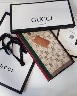 Eșarfă originală GUCCI, Fir, eșarfă pentru bărbați și femei, Italia