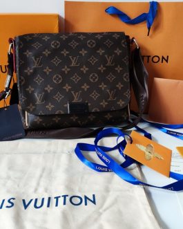 LOUIS VUITTON мужская сумка через плечо, кожа, Франция