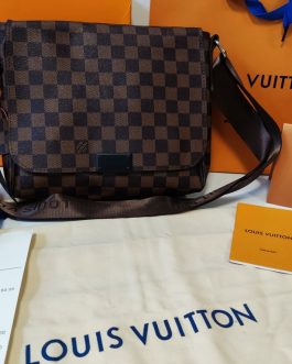 LOUIS VUITTON мужская сумка через плечо, кожа, Франция