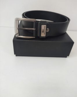 Lacoste Men's brand belt, natural leather, France